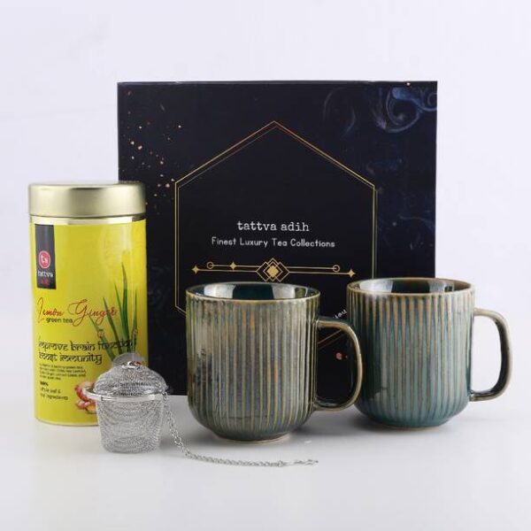 Tattva Adih Tea Premium Gift Box: Set of 4 | Rose Green...