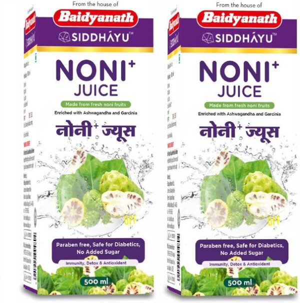Baidyanath Noni Juice 500ml (Pack of 2) Sugar Free, Enr...