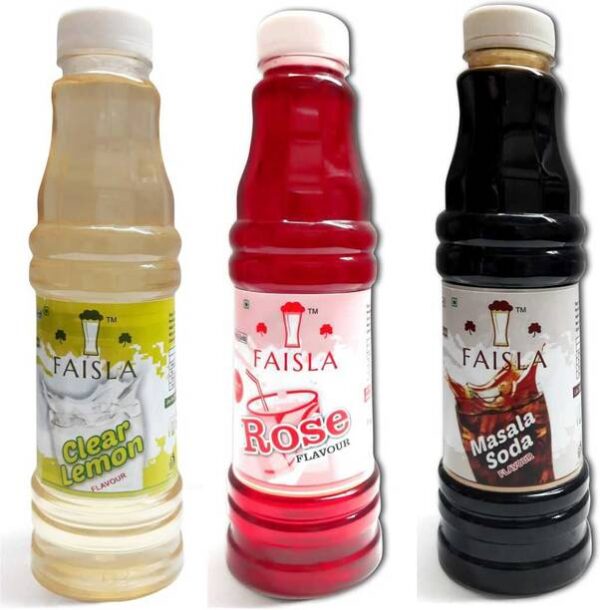 Faisla Premium Refreshing soda Flavour Clear Lemon,rose...
