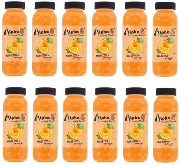 ALPHA 8 Orange Juice (12x200ml) Natural Energizer & Imm...