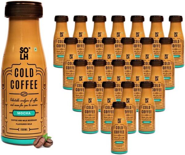 SOLH Mocha Cold Coffee, Ready to Drink Cold Coffee Bott...