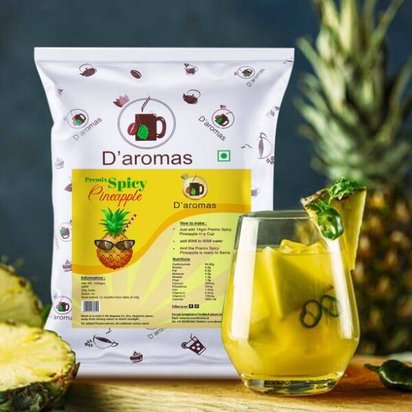 D'aromas Instant Spicy Pineapple Mocktail Premix - 500g...