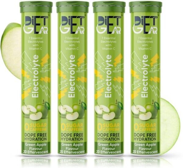 DIET GEAR Electrolytes Effervescent, Zero Sugar, Zero C...
