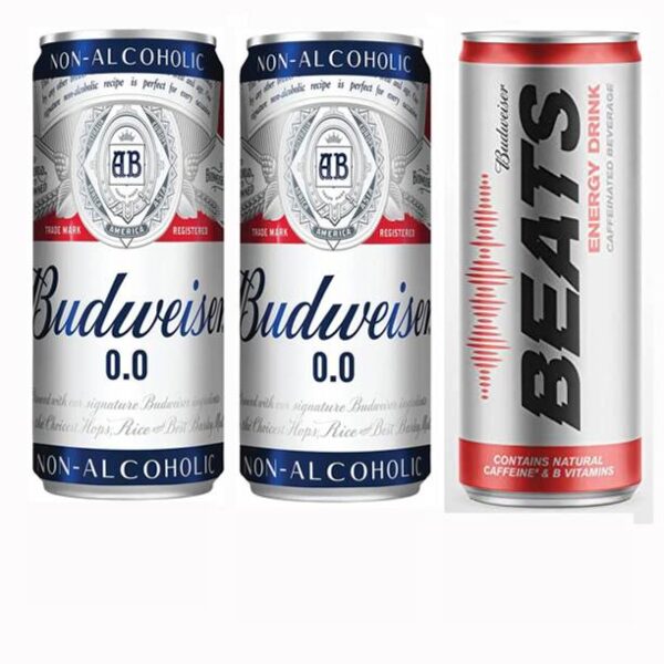 Budweiser 0.0 Non Alcoholic BUY (2x330ml Malt Flavored)...