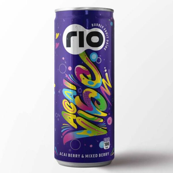Rio Acai and mixedberry Bubbly Fruit Drink Can | Exotic...